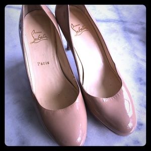 Christian Louboutin Nude Patent Leather Heels